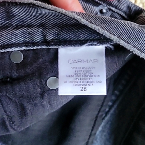 Carmar Los Angeles Ankle Length Jeans, distressed, size 28, soft black denim ♥️ - Picture 6 of 6